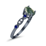 Oval Natural Stone Vintage Style Ring