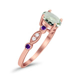 Oval Natural Stone Vintage Style Ring