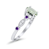 Oval Natural Stone Vintage Style Ring