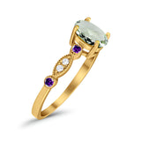 Oval Natural Stone Vintage Style Ring