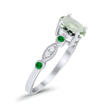 Oval Natural Stone Vintage Style Ring