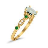 Oval Natural Stone Vintage Style Ring