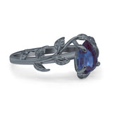 Pear Teardrop Leaf Vintage Style Ring