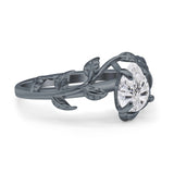 Pear Teardrop Leaf Vintage Style Ring