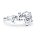 Pear Teardrop Leaf Vintage Style Ring