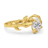 Pear Teardrop Leaf Vintage Style Ring