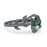 Pear Teardrop Leaf Vintage Style Ring