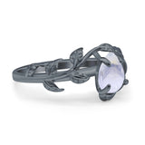 Pear Teardrop Leaf Vintage Style Ring