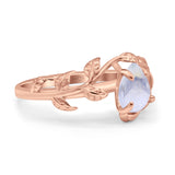 Pear Teardrop Leaf Vintage Style Ring
