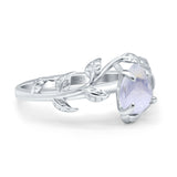 Pear Teardrop Leaf Vintage Style Ring