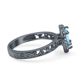 Marquise Halo Filigree Ring