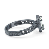 Marquise Halo Filigree Ring