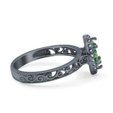 Marquise Halo Filigree Ring