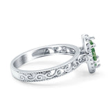 Marquise Halo Filigree Ring