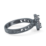 Marquise Halo Filigree Ring