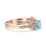 Art Deco Round Two Piece Bridal Ring