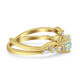 Two Piece Round Marquise Style Bridal Ring