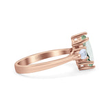 Three Stone Marquise Pear Trellis Ring