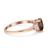Art Deco Pear Teardrop Vintage Style Ring 