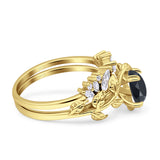Teardrop Pear Leaf Style Ring