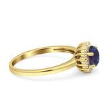 Art Deco Round Halo Vintage Ring