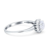 Art Deco Round Halo Vintage Ring