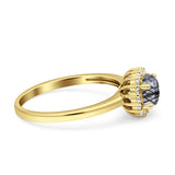 Art Deco Round Halo Vintage Ring