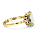 Art Deco Marquise Vintage Style Tapered Ring