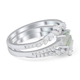 Vintage Style Round Natural Stone Floral Ring