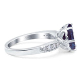 Art Deco Round Natural Stone Promise Ring