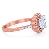 Round Natural Stone Floral Ring