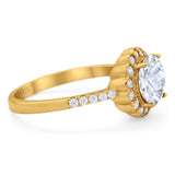 Round Natural Stone Floral Ring