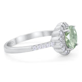 Round Natural Stone Floral Ring