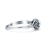 Oxidized Twisted Rope & Leaf Oxidized Ring
