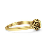 Oxidized Twisted Rope & Leaf Oxidized Ring