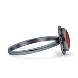 Solitaire Oxidized Ring