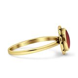 Solitaire Oxidized Ring
