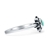 Oxidized Moon Ring