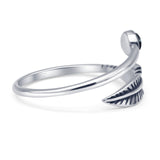 Oxidized Feather Ring
