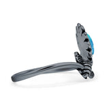 Oxidized Flower & Bee Oxidized Ring