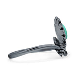 Oxidized Flower & Bee Oxidized Ring