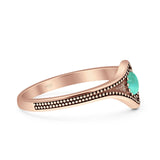 Beaded Halo Chevron Ring