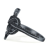 Oxidized Snake Ring