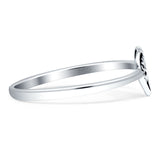 Heart Tree Of Life Ring Oxidized Band