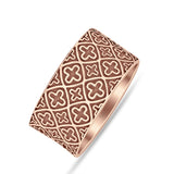 Oxidized Cross Band Faith Ring