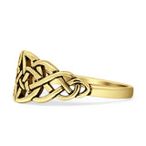 Oxidized Twisted Infinity Triquetra Rings