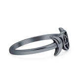  Triple Moon Pentagram Ring