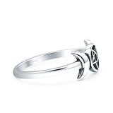  Triple Moon Pentagram Ring