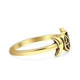  Triple Moon Pentagram Ring