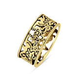 Celtic Triquetra & Dragons Ring
